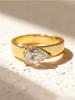 925er Sterlingsilber Mode Zirkon Fortgeschrittener Wassertropfenring Für Damen Verlobung Hochzeit Luxuriöser Hochwertiger Feinschmuck