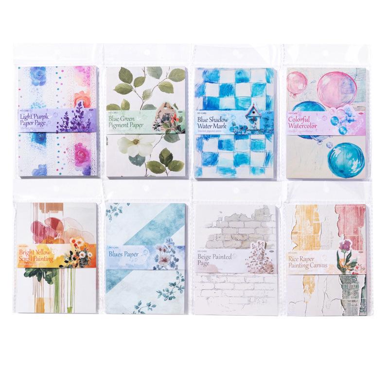 Mò Mò Retro Watercolor Blending Journal: Scenery & Collage Base Papers