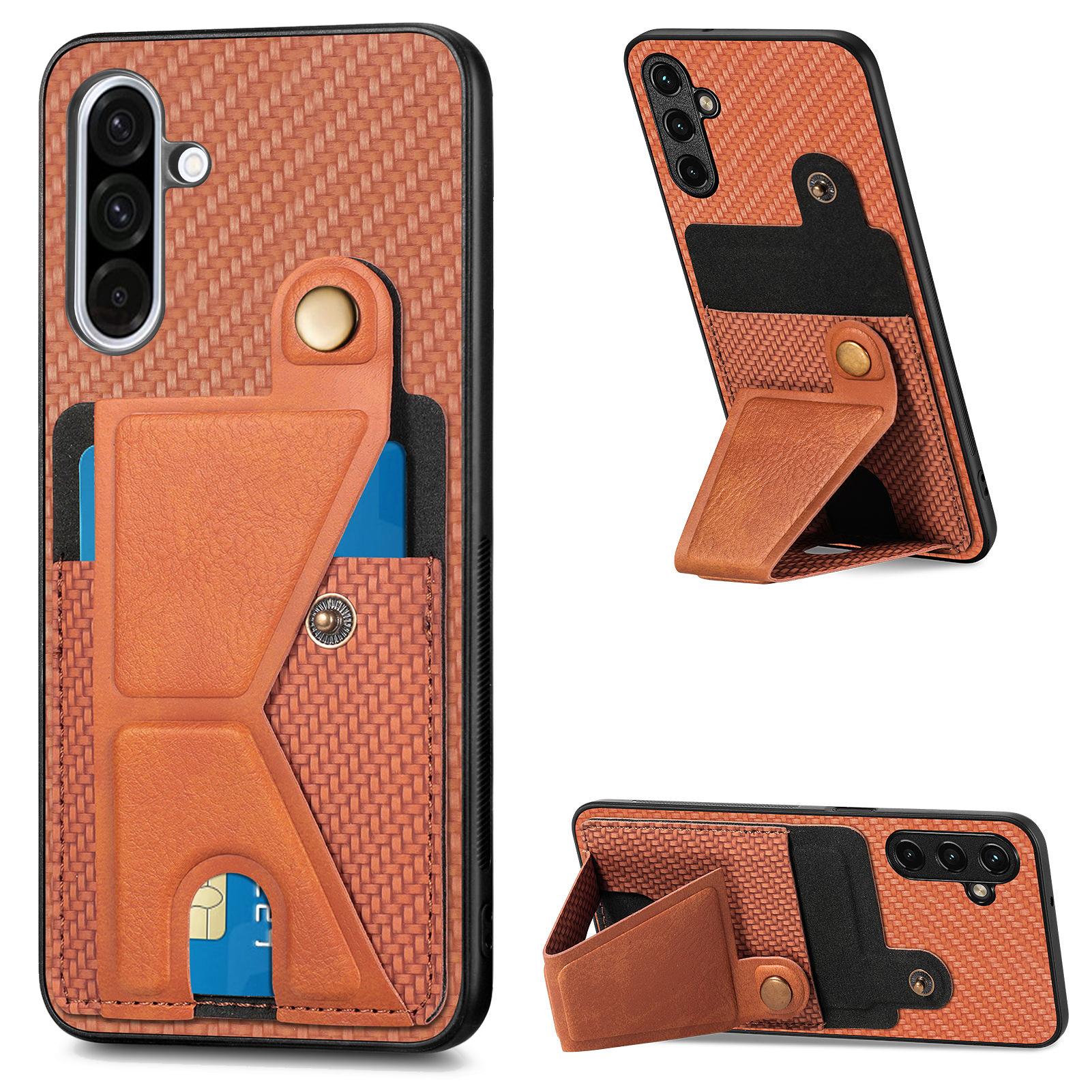 

For Samsung Galaxy A36 5G Case with K-Shaped Kickstand Leather Phone Back Cover C