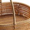 Handwoven Fruit Basket Pantry Organizer Imitation Rattan Bread Basket Decorative Fruit Serving Storage Tray with Handles
