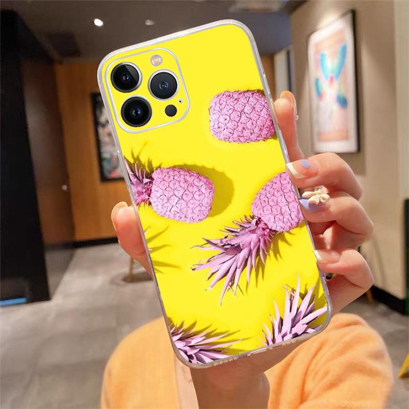 Phone Case For iphone 17 Pro Max Air 16 15 14 13 Pro Max 15 16 Pro 15Plus Summer Pineapple Fruit