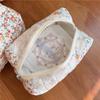 Quilted Cosmetic Organizer Bag Aesthetic Floral Makeup Bag Portable Makeup Pouch Lightweight Versatile for Vacation