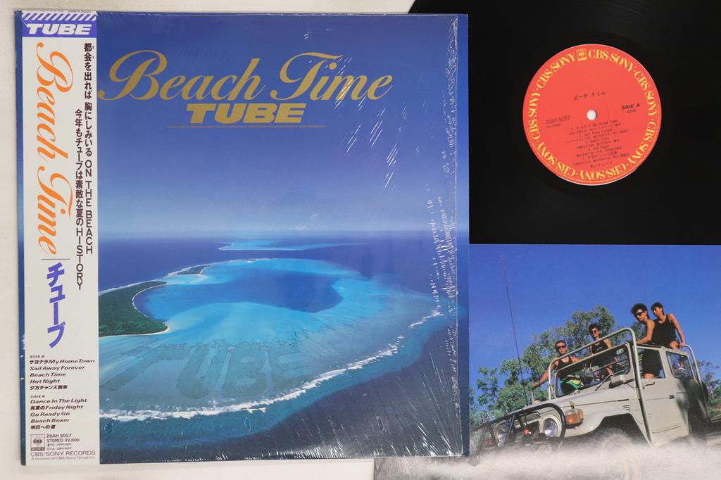 LP Record TUBE - Beach Time 28AH5057 CBS SONY 1988 Japan Obi Japanese Pop/Rock Used