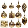 Irregular Shape Christmas Tree Ornaments, Set of 12 Balls for Festive Decor
