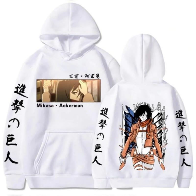 Anime Attack on Titan Mikasa·Ackerman Printed Sweatshirt Unisex Hoodie Autumn Winter Cosplay Men Women Long Pullover