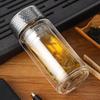 Double-Walled Borosilicate Glass Tea Cup with Hammered Lid