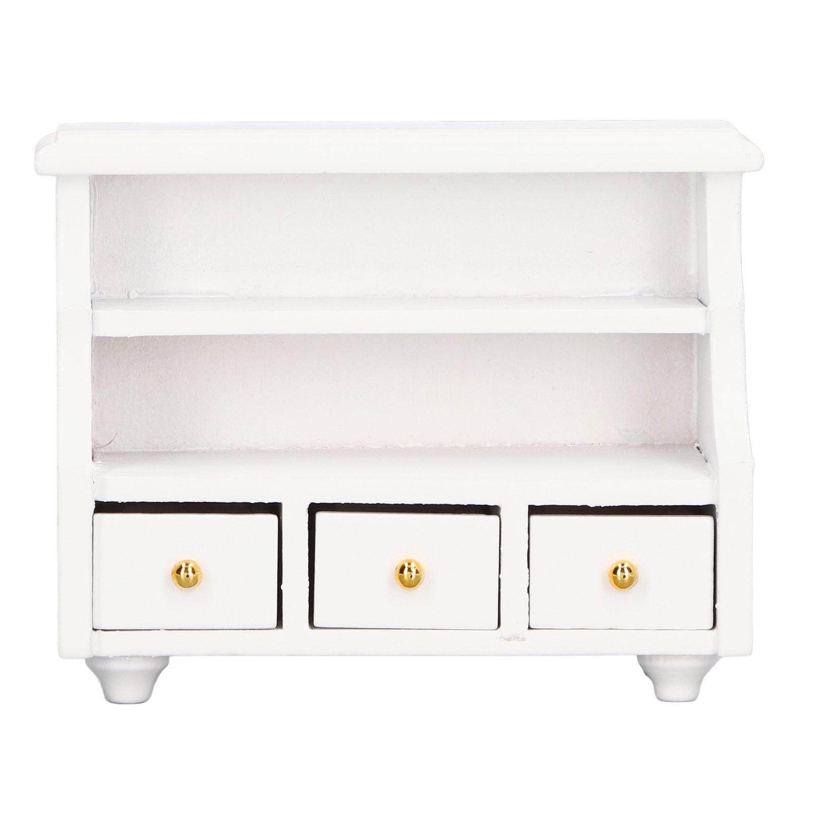 

Miniature Cabinet Pure White Edge Lovely Storge Cabinet for Bathroom Decoration