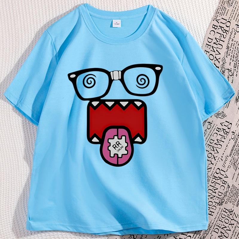 Domo Kun Tshirt for Men Women Vintage Funny Graphic Tees Cute Cotton Short Sleeve T Shirt Streetwear Man Clothing Loose Tops