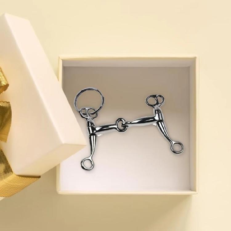 Modeinredning Silverlegering Nyckelring Rostbeständig Legering Hästbett Nyckelring Berlock för Bil- och Hemnycklar Väskdekoration