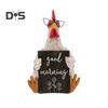 Buongiorno Pollo Figurina Resina Seduta Sdraiata Gallina Statua Scultura Casa Ufficio Scrivania Libreria Decorazione Ornamento Festival Regalo