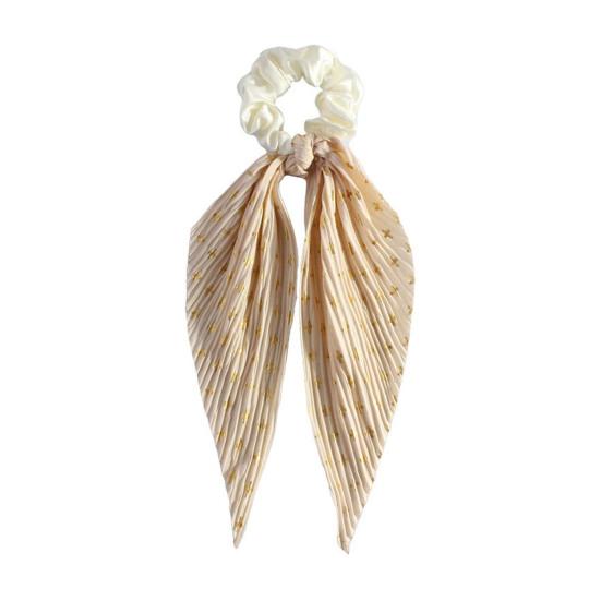 Hair Rope Bowknot Decor Pleated Fabric Hair Tie Styling Fixed Hair No Floating Hair Ring Fashion Hair Accessories