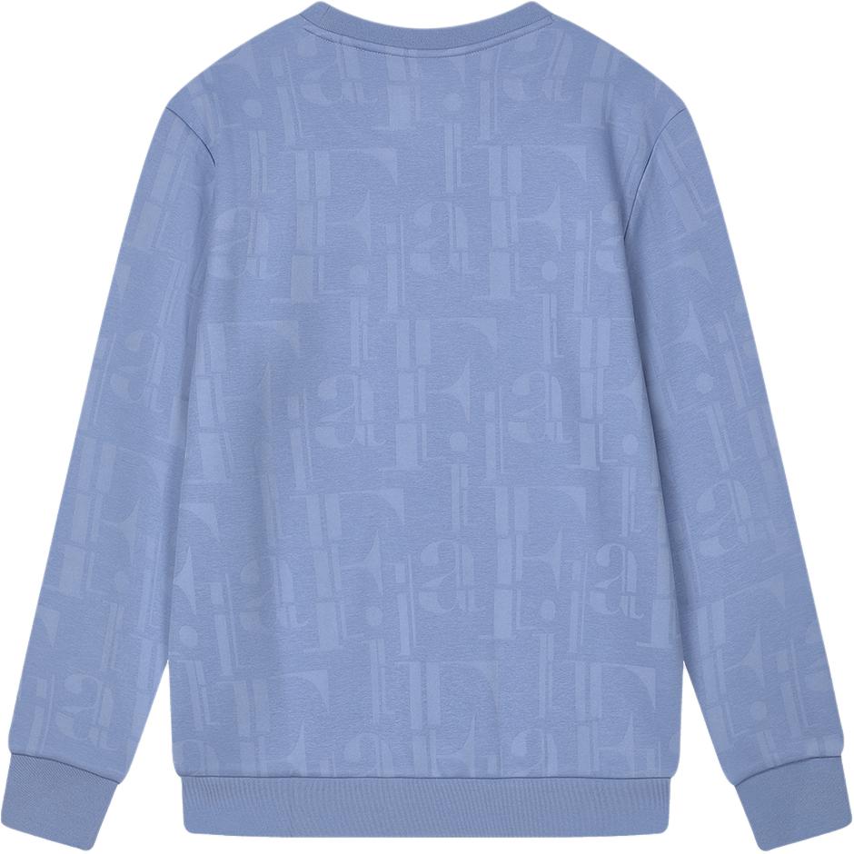 Fila Sweatshirt 2024 Spring New Business Commuting Casual Sports Logo Print Pullover Men Sweatshirts Xie-Huan-Blue F11M412203FBU