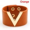 Wide V Leather Bangle Punk Cuff Bracelet Wrap Wristband Jewelry Accessories