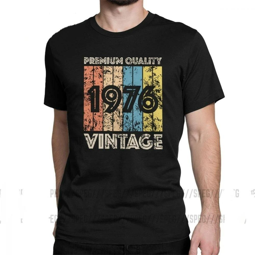 Made In 1976 50 Years of Being Awesome Vintage 50th Birthday T-shirts Men Casual Tee Loose Streetwear T Shirt Top Clothing