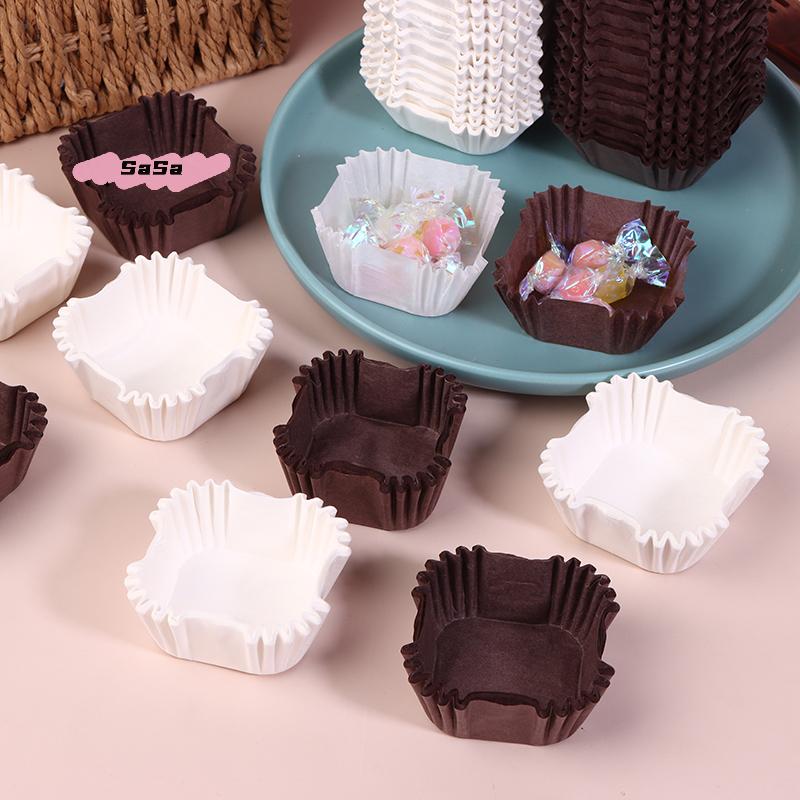 1000Pcs Square Cupcake Liners Microwave & Oven Safe Paper Muffin Baking Cups for Wedding Birthday Party Supplies