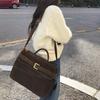 Retro Belt Buckle Shoulder Bag Women Fashion Casual Commuting Niche Design Handbag Ladies Portable Versatile Flip Tote Bag 2025