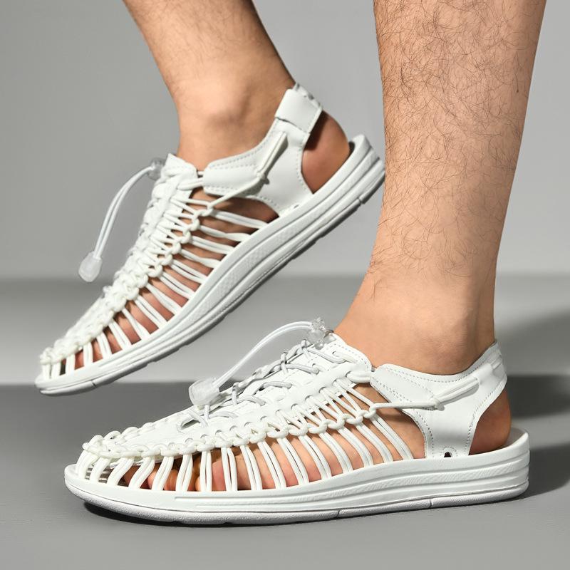 Men's Woven Casual Beach & Outdoor Sandals - Roman Style Water & Wading Shoes