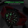 Quartz Watch with Date Silicone 3ATM Water Perfect for or Popular Analog Gift 0350 Men's Display, Strap, Resistance, Durable, Stylish, Simple, Casual,