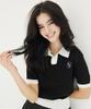 AWESOME STUDIO Point Collar Knit Black