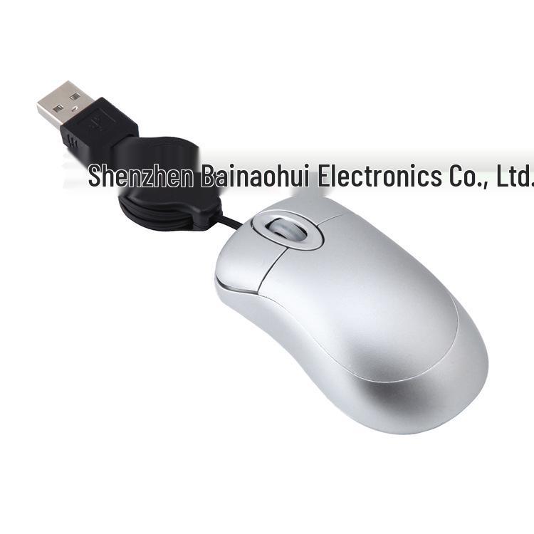 Retractable Mini Wired Mouse for Kids - Multi-color, Portable, Travel-Friendly
