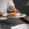 BEPAN Irregular Shape Tableware Restaurant Creative Simple Ceramic Plates Exquisite Artistic Conception Dishes Cold Dishes