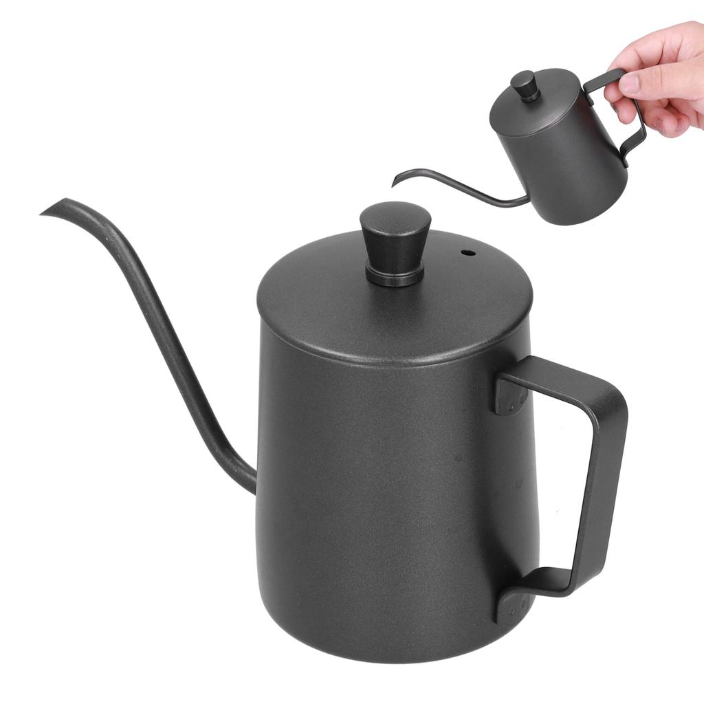 350ml PTFE Coffee Kettle with Lid 304 Stainless Steel Pour Over Coffee Pot for