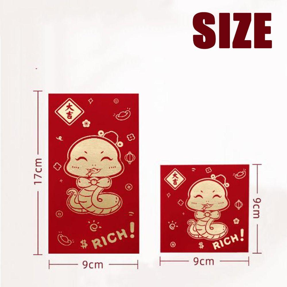 10Pcs Year of The Snake Lucky Money Bag Paper Good Lucky Red Packets Wedding Birthday
