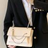 JIAERDI Solid Color Beaded Chain Handbag Women Leather Large Capacity Shoulder Bag Ladies Fashion Versatile Commute Tote Bag New