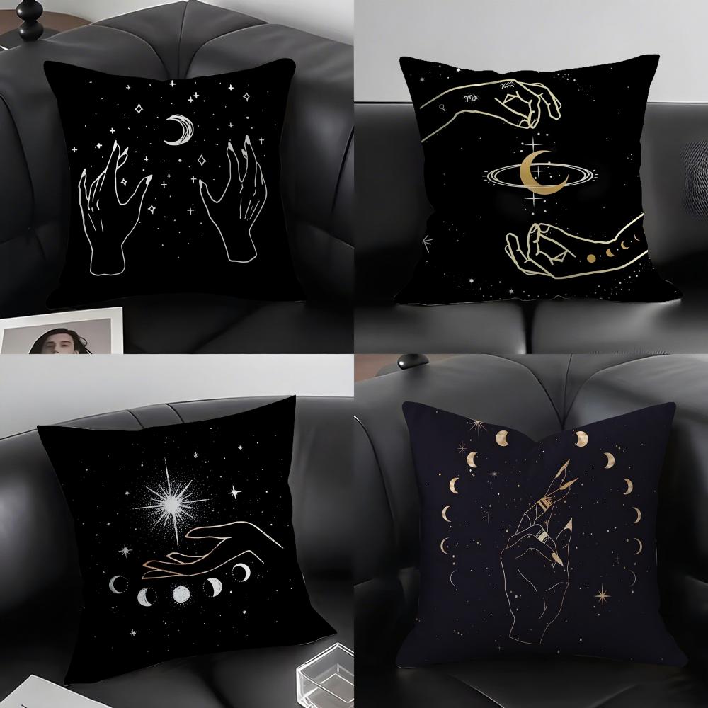 C-Celestial H-Hands Art Print Cushion Cover Pillowcase Ultra Soft Skin Friendly Fabric Cloud Like Comfort & Concealed Zipper