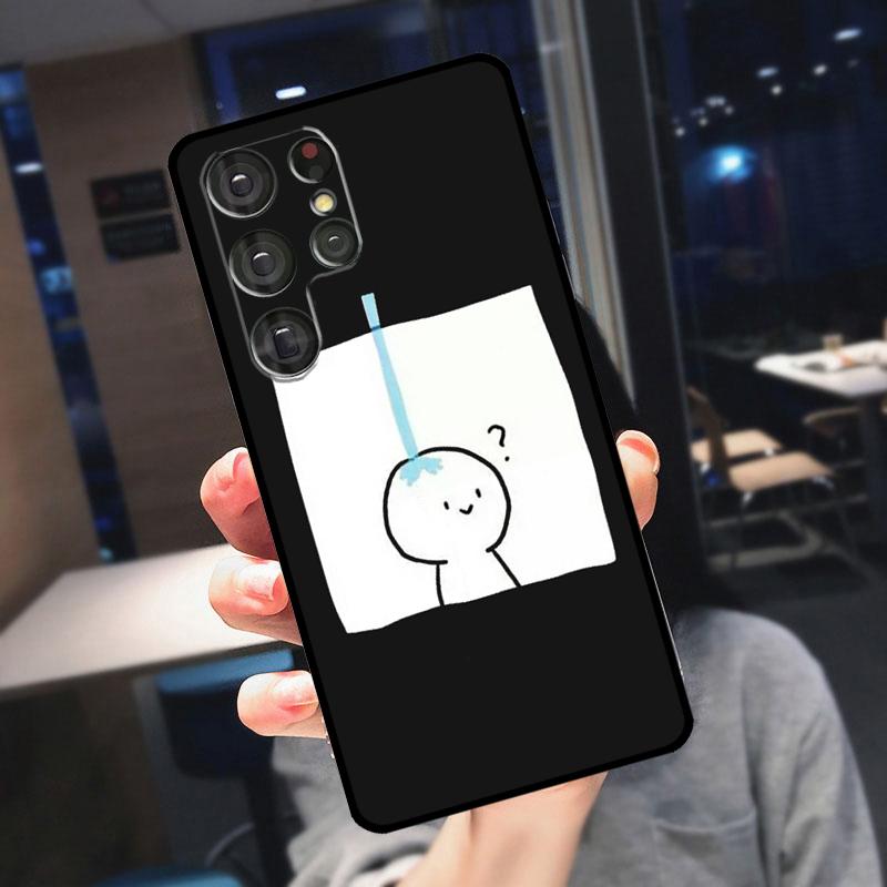 Funny Expression Couple Cartoon Matchman Cover For Samsung Galaxy S24 Ultra S25 S22 S23 Plus S20 S21 FE S9 S10 S23 FE Phone Case