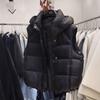 European High-end Fashion Hooded Loose Thickened Cotton Clothes Vest Women's Autumn and Winter New Foreign Style Versatile Vest Vest