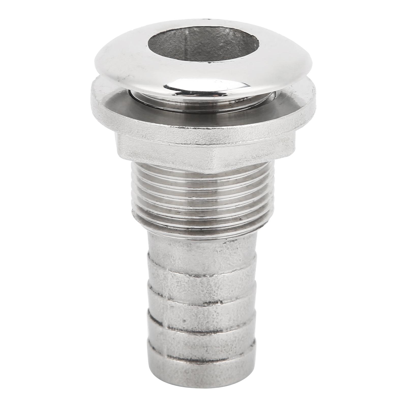 Marine Boat Thru Hull Fitting Connector Stainless Steel Hose Tail Barb Marine Hardware 3/4