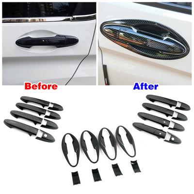 Für Honda City GM4 GM5 GM6 2014-2020 Carbon Fiber Printed Außentürgriffabdeckung Türschüssel Zierleiste Rahmenblende