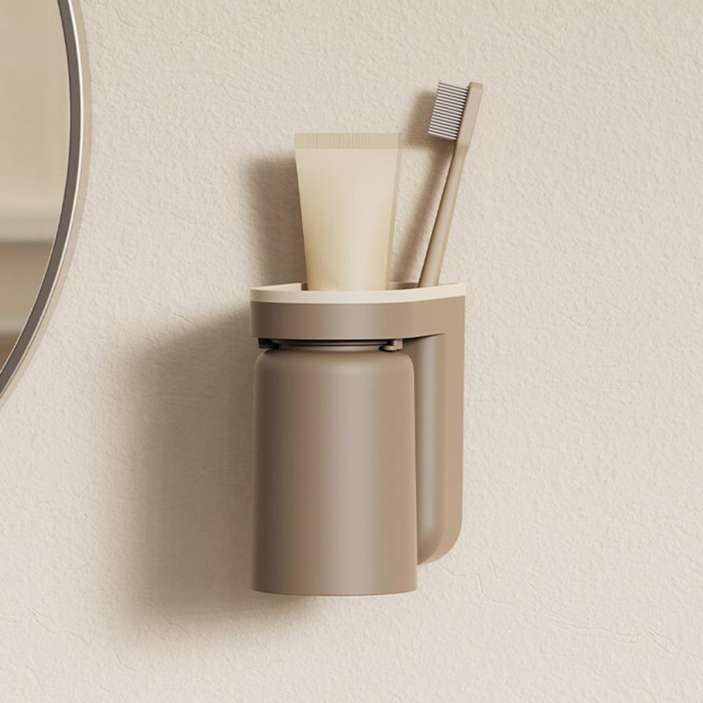 Wall Mounted Toothbrush Holder Multifunctional Hole Free Hanging Toothbrush Holder Storage Rack