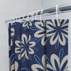 Blau-blumenförmiger Duschvorhang Moderne Dekoration Für Badezimmer Oder Küche