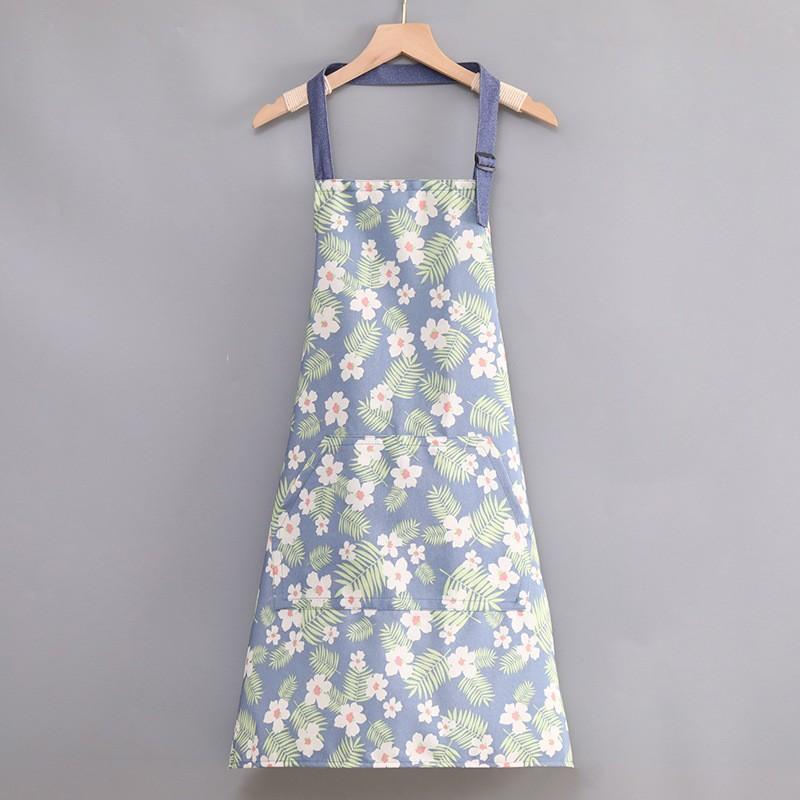 Oil-repellent and waterproof apron gardening print waistband