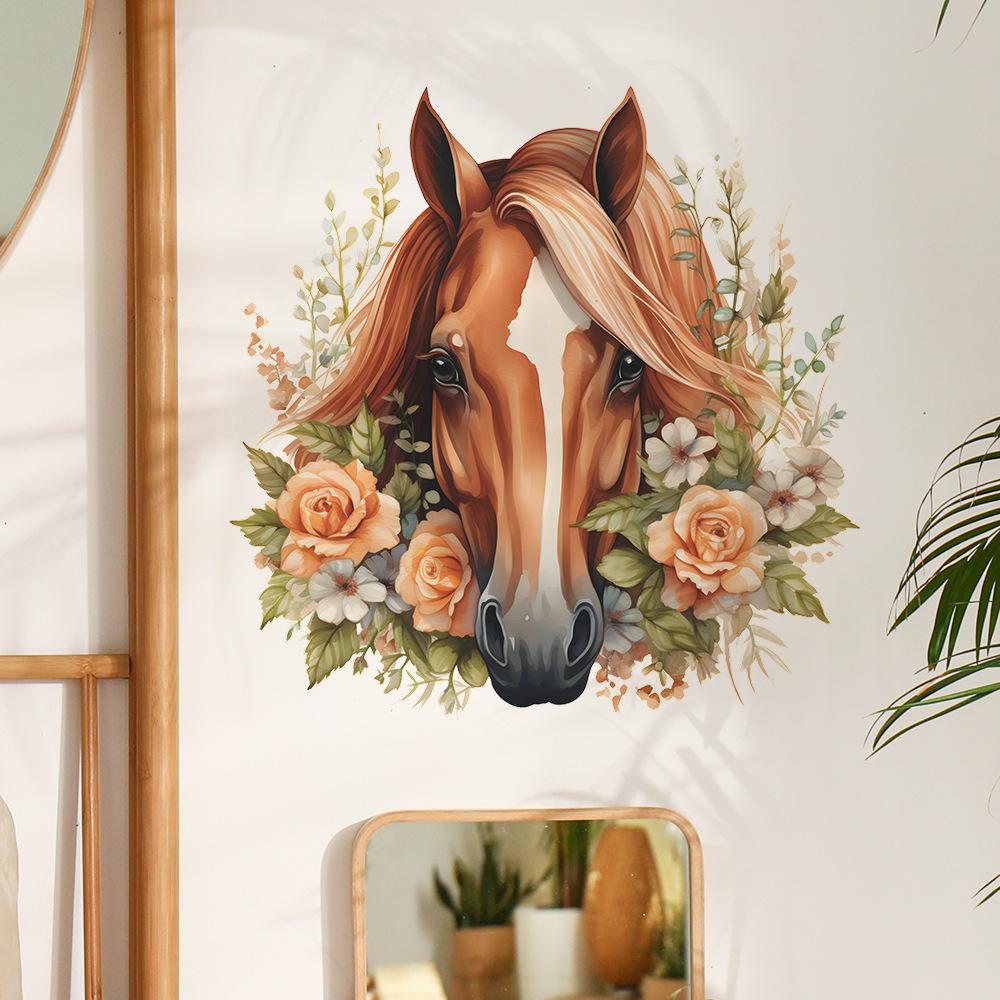 Steed Flower Leaf Bedroom Living Room Home Wall Decoration Wall Sticker