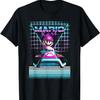 Mario Kart Mario Retro Neon Driving Portrait T-Shirt