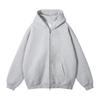 Unisex Solid Color Zipper Hoodie: Casual, Loose-Fit Jacket for Spring & Autumn