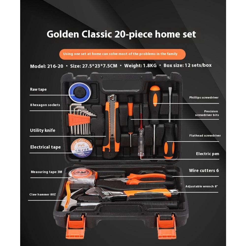 Set Cassetta degli Attrezzi Hardware Set di Attrezzi Manuali Combinati per la Casa Chiave Inglese Cacciavite Riparazione Auto