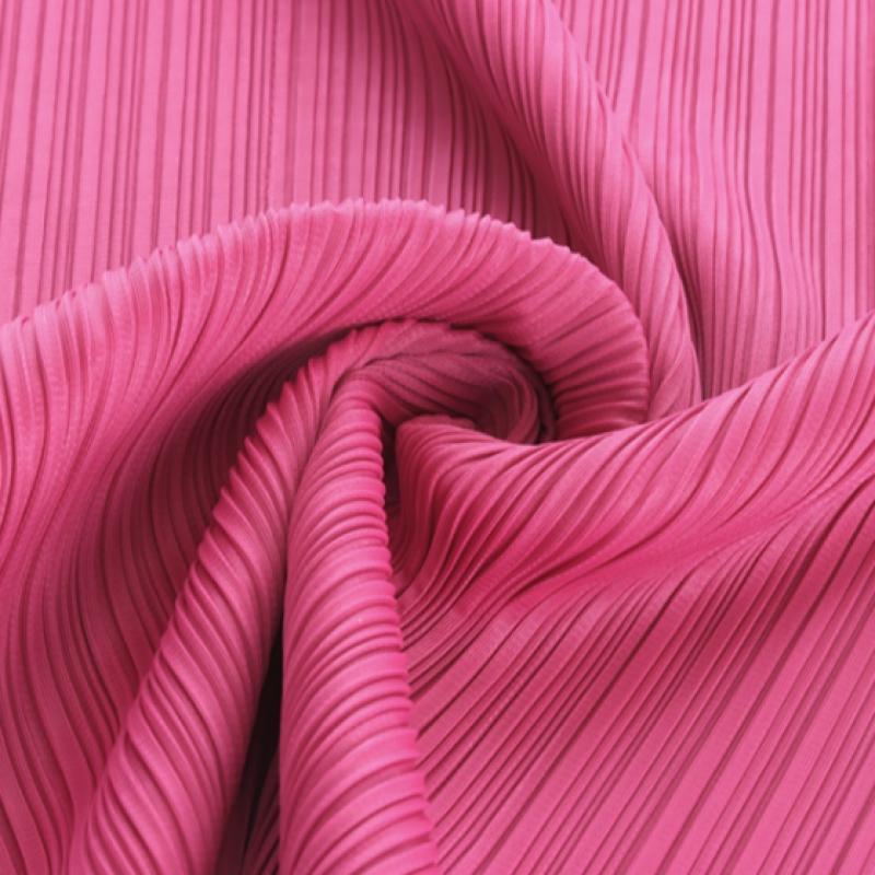 Shop Women Round Cap Sleeve French Pleated Long Dress Cherry Pink Ble Wdr 1746