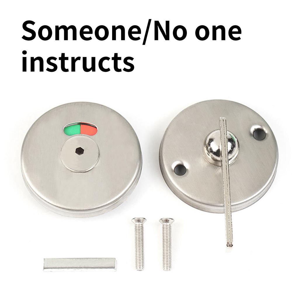 Multipurpose Brushed Stainless Steel Bathroom Door Latches Set Featuring Intuitives Status Display for Bathrooms