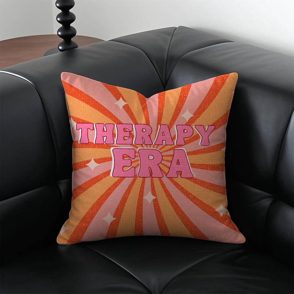 H-Healing Text Cushion Cover Pillow Case Anti-Dustmite Invisible Zipper Silky Plush Cushion