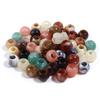50pcs Dual Color Imitation Jade Acrylic Beads Round Large Hole Beads Loose Spacer Beads For Jewelry Making DIY Keychain Bracelet