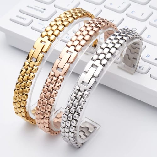 YFS Watch Band, Stainless Steel Strap, Replacement Strap for Women, Durable, with Adjustment Tool, 6 Sizes: 6mm, 8mm, 10mm, 12mm, 14mm, 16mm, Silver,