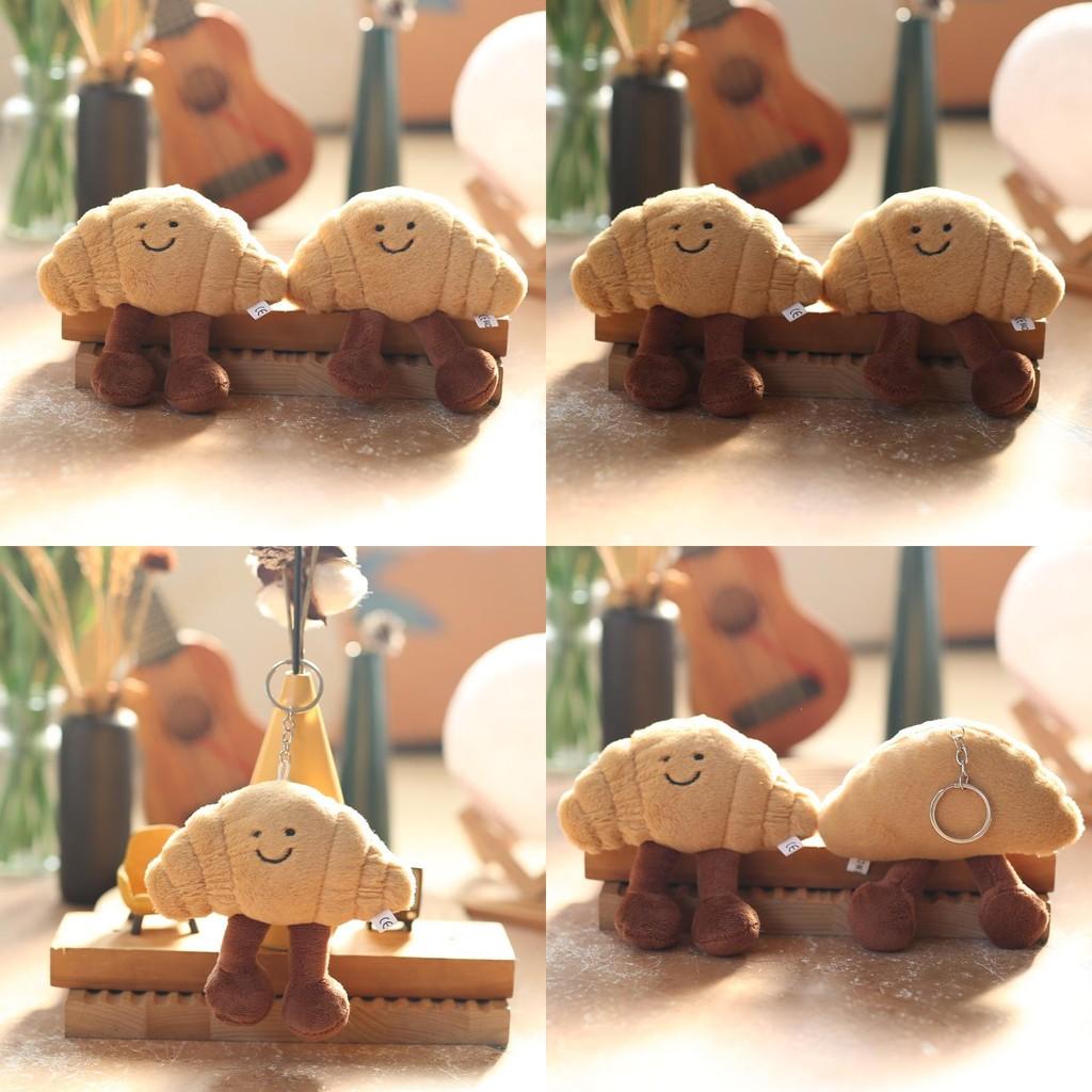 Jellycat Croissant Plyšová Hračka Klíčenka Vycpaná Panenka Dekorace na Tašku Dárek pro Děti