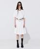 Bundercammer Raw-Cut Pleats Skirt_White