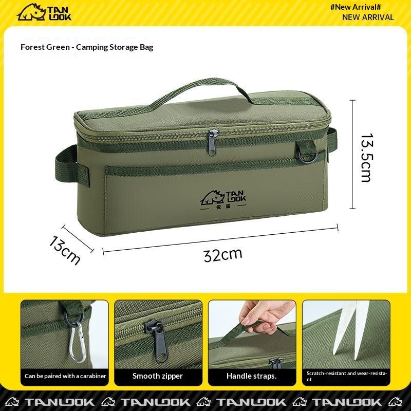 Portable Multifunctional Camping Tableware Storage Bag, Outdoor Picnic Cookware Bowl Chopstick Organizer For Travel Camping Trip