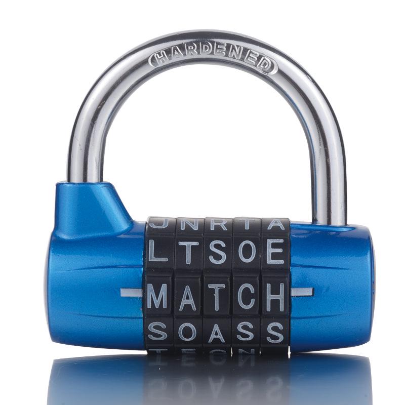5-Digit U-Shaped Mechanical Combination Padlock