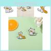 Adorable Cartoon Cat Brooch Cute Animal Design With Fish For Bags And Clothes Accessories